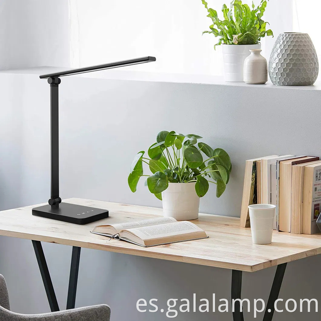Lámpara de escritorio LED de control táctil con 3 modos de color
